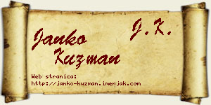 Janko Kuzman vizit kartica
